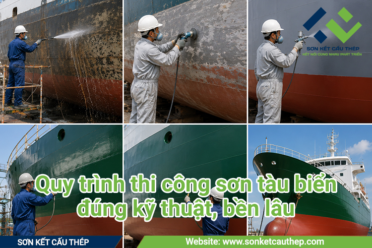 Quy trình thi công sơn tàu biển đúng kỹ thuật, bền lâu