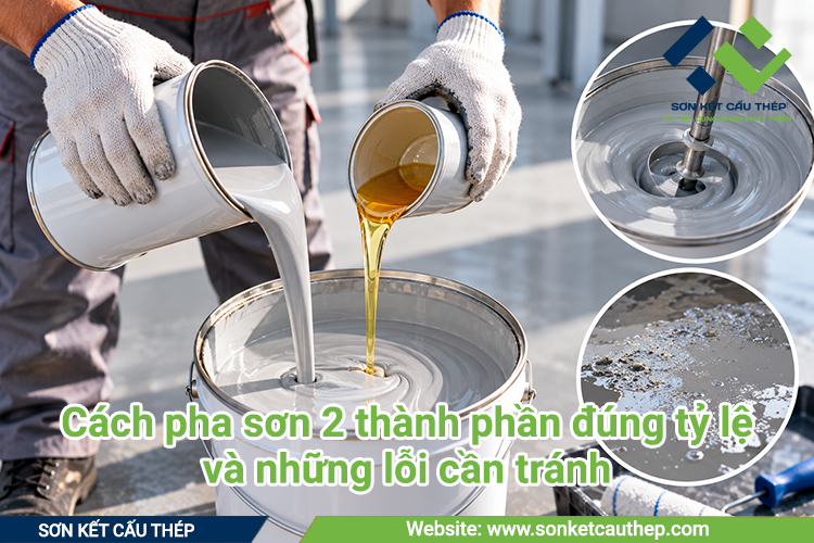 Cách pha sơn 2 thành phần đúng tỷ lệ và những lỗi cần tránh