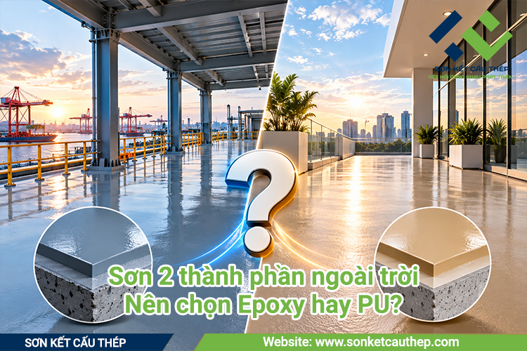 Sơn 2 thành phần ngoài trời: Nên chọn Epoxy hay PU?