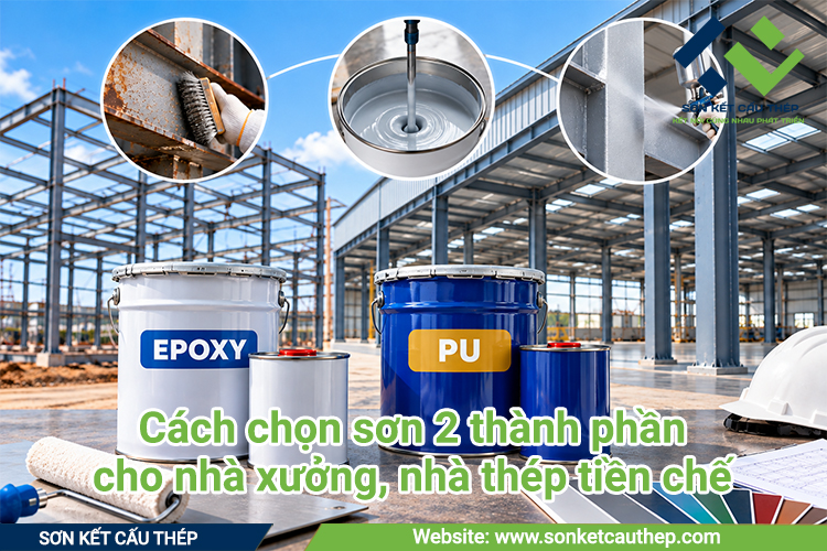 Cách chọn sơn 2 thành phần cho nhà xưởng, nhà thép tiền chế