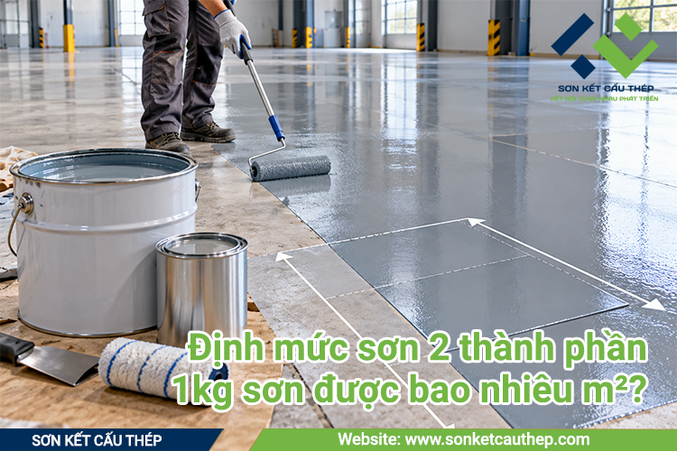 Định mức sơn 2 thành phần: 1kg sơn được bao nhiêu m²?