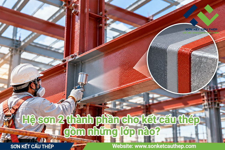 Hệ sơn 2 thành phần cho kết cấu thép gồm những lớp nào?
