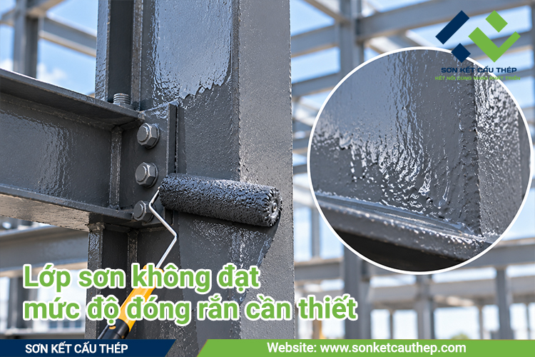 Lớp sơn không đạt mức độ đóng rắn cần thiết