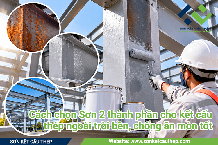 Sơn 2 thành phần cho kết cấu thép ngoài trời: Cách chọn hệ sơn bền, chống ăn mòn tốt