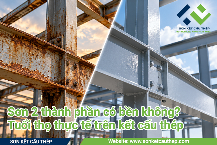Sơn 2 thành phần có bền không? Tuổi thọ thực tế trên kết cấu thép